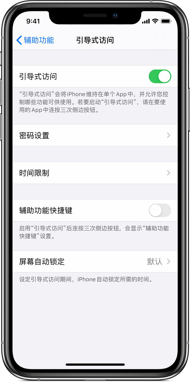 白云矿区苹果手机维修分享如何在 iPhone 上退出引导式访问 